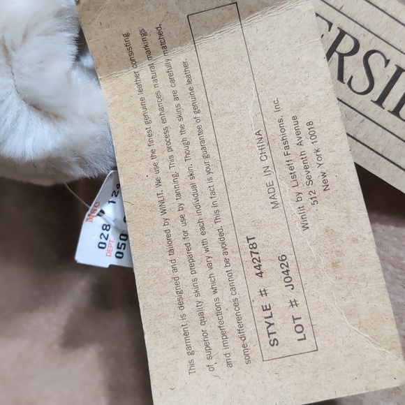 NWT Vintage Deadstock Winlit Leather Reversible Jacket Large In Tan Faux Fur - Picture 7 of 13